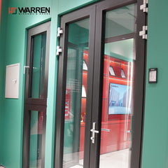 Factory Direct Sale Industrial  Frame Interior Glass French Black aluminium Glass Door