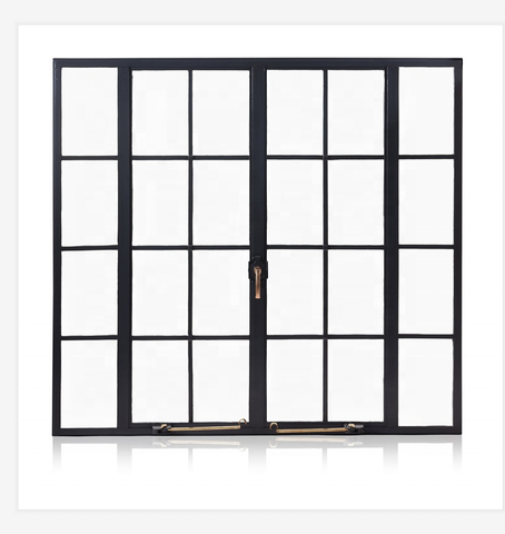 LVDUN Factory Price Exterior French Door Glass Door Wholesale Security French Steel Door