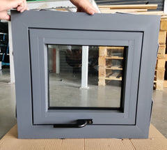 LVDUN Customized Double Glass Awning Windows Aluminum Blind Casement Window with built in shutter