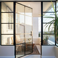 LVDUN White Internal Sliding Glass Barn Doors