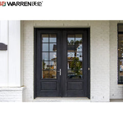 Warren Main Hall Double Door Design Aluminum Bathroom Door Commercial Frosted Glass Door