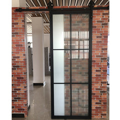 LVDUN Hot sale Steel sliding barn door with hardware Interior iron sliding Door