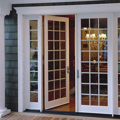 Warren white series 105*45 french door with aluminium frame and outward open