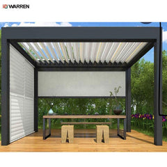 Warren aluminum louver roof pergolas and gazebos outdoor
