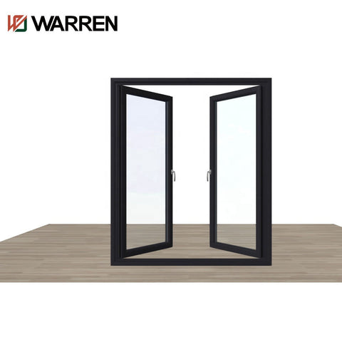 Warren 98*20 french door flush modern design thermal break aluminium 6060-T66 factory sale