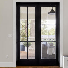LVDUN House Entry Customized Designs Iron Door With Durable Tempered Glass