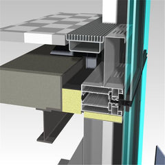 Residential Frameless Frosted Glass Details Alucobond Curtain Wall Aluminum