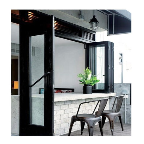 LVDUN Cheap Factory Price Aluminum Folding Glass Balcony Window Doors Bifold Window Design