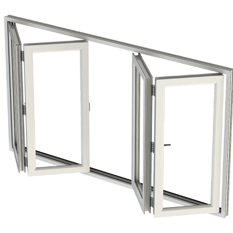 LVDUN Cheap Aluminum Glass Bifold Passive Fame Bifold  Aluminum Glass Folding Door and window