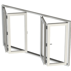 LVDUN Cheap Aluminum Glass Bifold Passive Fame Bifold  Aluminum Glass Folding Door and window