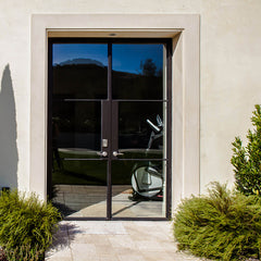LVDUN Stylish Steel Pushing Glass Door With Tempered Glass