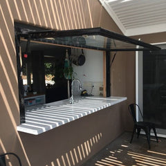 LVDUN Low maintenance exterior aluminum awning push out flip up gas strut window with energy efficient glass