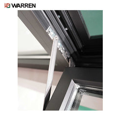Warren Texas hot sale Ultra double glazed tempered glass windows line fixed window slim profile aluminium black windows