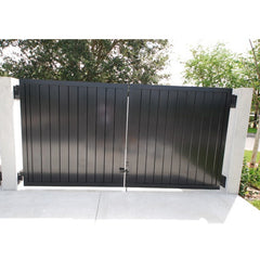 LVDUN High Quality Retractable Sliding Automatic Garden Stacking Aluminium Picket Main Gate Outside