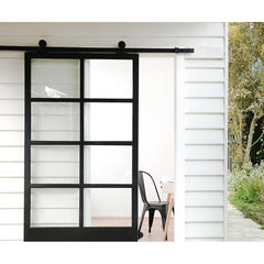 Modern luxury multi sliding tempered glass barn door for bathroom