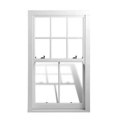LVDUN White  Double Hung Vertical Sash Window French Glass windows Aluminum Up Down Sliding Window With Grill