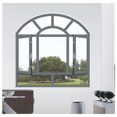 LVDUN 96x80 Round Top Half moon Casement Window