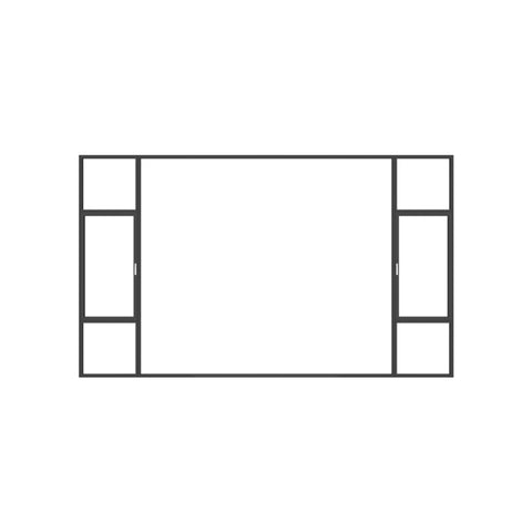 LVDUN High Quality Professional Huge Project Narrow Frame Double Tempered Glazed Aluminium Sliding Windows