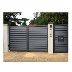 LVDUN Modern Design Motorized Automatic Aluminum Driveway Gate Louver Fence Gate For Home And Garden