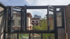 LVDUN 4-panel Factory price Aluminium Bi Fold Window Fold Up Glass Windows