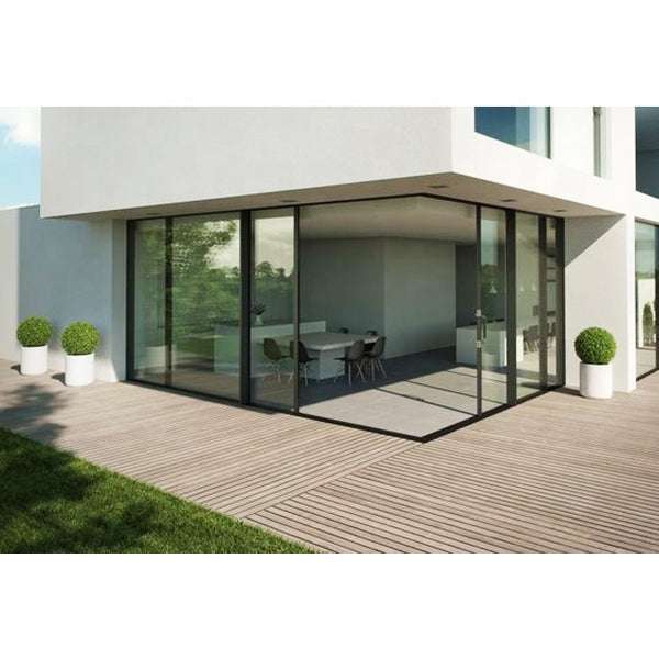 LVDUN European Standard Powder Coated Aluminium Corner Sliding Door For Office Dinning Room