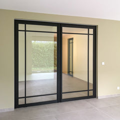 LVDUN Steel glass doors windows price french casement window