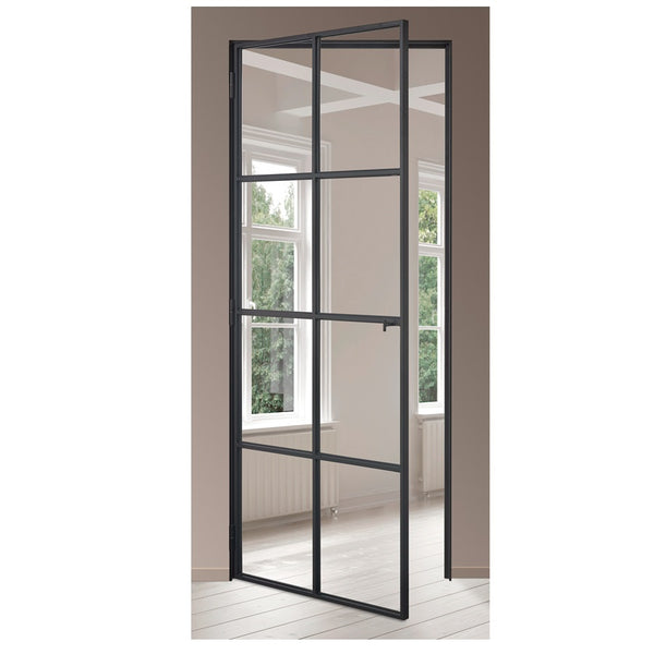 LVDUN Aluminum Exterior Double Glass French Entry Door Swing Casement Door