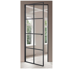 LVDUN Aluminum Exterior Double Glass French Entry Door Swing Casement Door