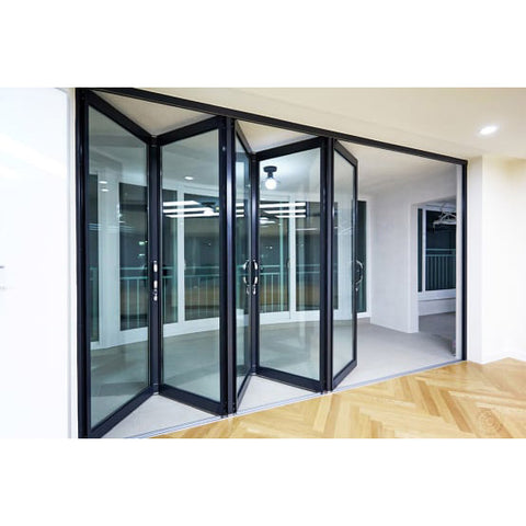 LVDUN Villa Used Customized Folding Aluminum Windows With Double Tempered Glass