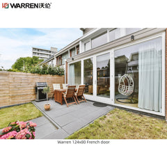 Warren 96x80 Internal Glass French Doors With Double Doors Living Room