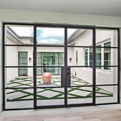 LVDUN French Style Slim Frame Steel Casement Door / Window with Design