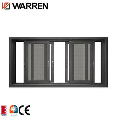 Black steel mesh aluminum balcony louvre sliding windows