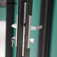Factory Direct Sale Industrial  Frame Interior Glass French Black aluminium Glass Door