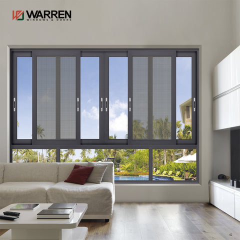 Warren House Windows Double glazed aluminium 3 tracks sliding window aluminum windows