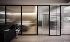 galvanized steel commercial security doors exterior French windows doors with grill and glasses design