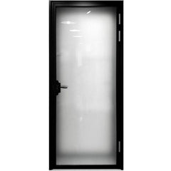 LVDUN Black Double Interior Sliding French Patio Glass Door