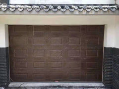 LVDUN Aluminum alloy material frosted glass modern new black sectional panel garage door
