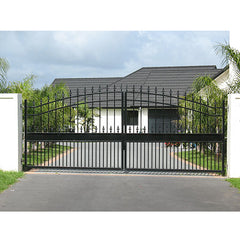 LVDUN Luxury House Main Courtyard Elegant Aluminum Entrance Accordion Driveway Fence Gate