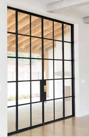 LVDUN Interior Glass French Doors Iron Entry Door Cheap