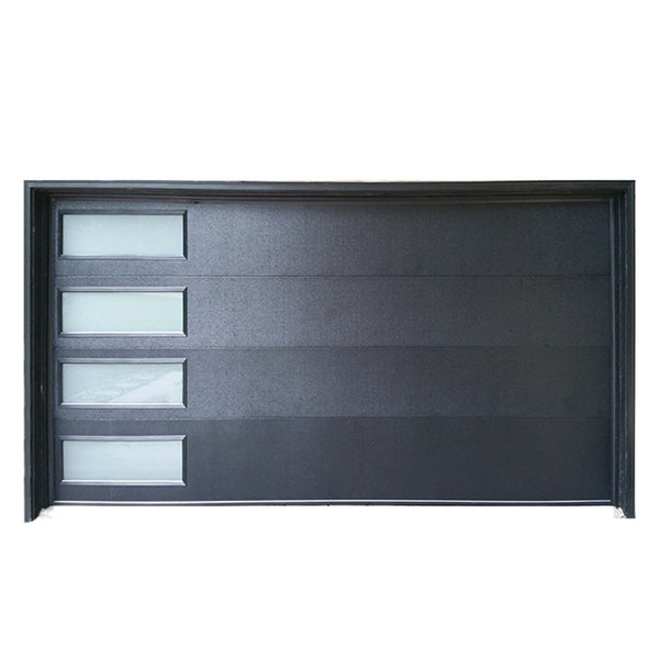 Aluminum alloy material frosted glass frameless glass garage door