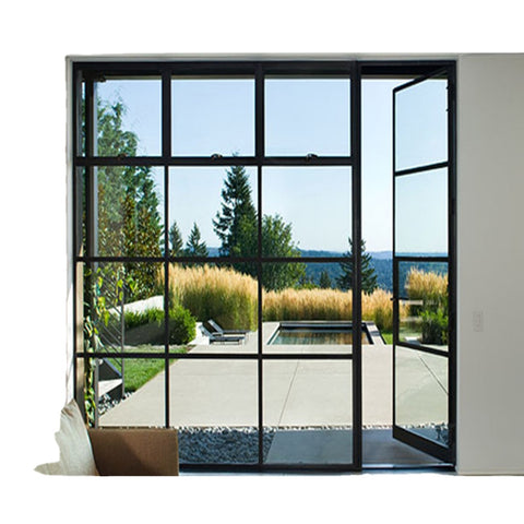 Low-luxury Doluble hung galvanized steel window frame iron window