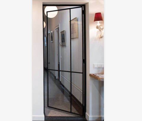 LVDUN black steel thermal break steel doors fancy steel door grill design french style door