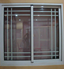 LVDUN New Design Aluminium Frame tempered glass sliding window With Grill