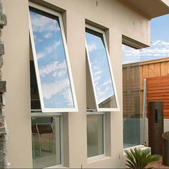LVDUN New Design Modern Custom Top Hung Aluminum Frame Swing Bathroom Awning Casement Window