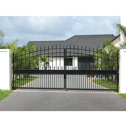 LVDUN Factory Garden Used Manual Aluminum Metal Temporary Decorative Driveway Fence Gate