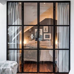 LVDUN french luxury doors metal casement windows beautiful wrought iron windows iron steel gate door