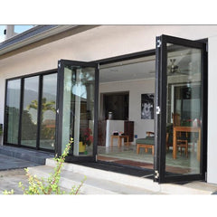 LVDUN 10 Years Quality Warranty Exterior Double Glazed Aluminium Corner Folding Door