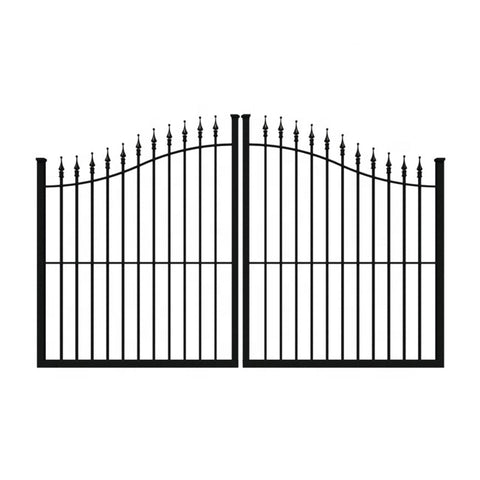 LVDUN Metal Modern Gates Design And Fences Aluminum Power Coated Gate Outdoor Metal Gates