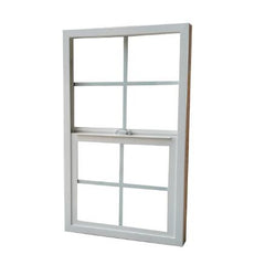 LVDUN Factory Customized Sizes Soundproof Double Hung UPVC White Windows With Glass