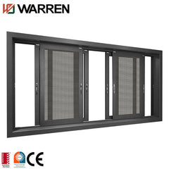 Triple pained resistant black aluminum frame sliding windows